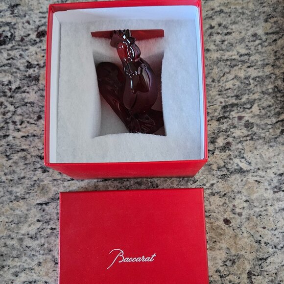 RARE MIB 2017 BACCARAT CRYSTAL ZODIAC ROOSTER CHICKEN CRYSTAL FIGURINE OBJET - Picture 9 of 10